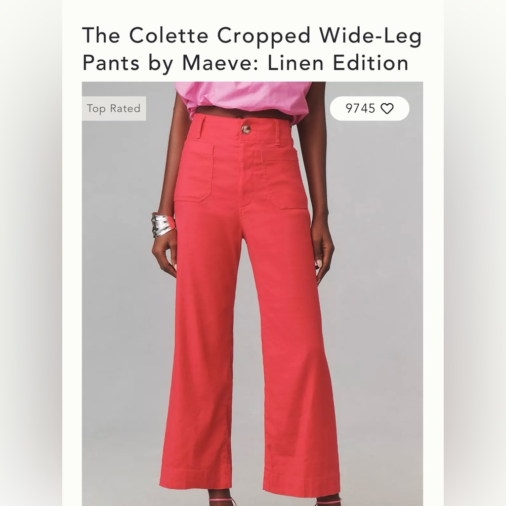 Anthropologie Colette Linen Pants